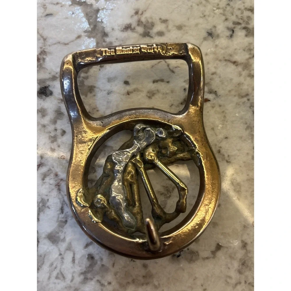 The Master Works Belt Buckle Brutalist‎ Vintage 1970s Brass Mixed Metals fashion